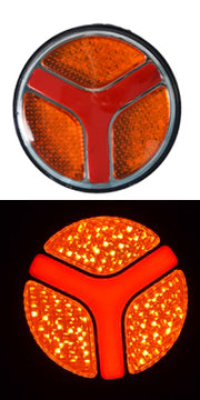 Кръгъл LED стоп, 2 функции - мигач и неон габарит