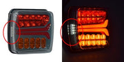 LED неон, малък стоп за ремарке, с динамичен мигач, хром