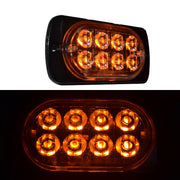 Блиц габарит Пътна помощ с оранжевa светлина, бяло стъкло, 4 LED, 24W