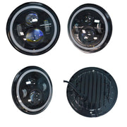 Кръгъл LED халоген за JEEP, 60W, къси, дълги и ангелски очи
