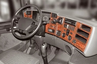 Силиконов стикер Махагон за табло за Scania R 2004-2009, 46 части