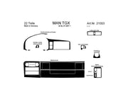 Силиконов стикер Махагон за MAN TGX/TGS 2007+, 22 части