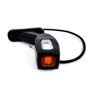 Късо LED рогче косо, комбинирана жълта /бяла /червена светлина ляво, 12/24V