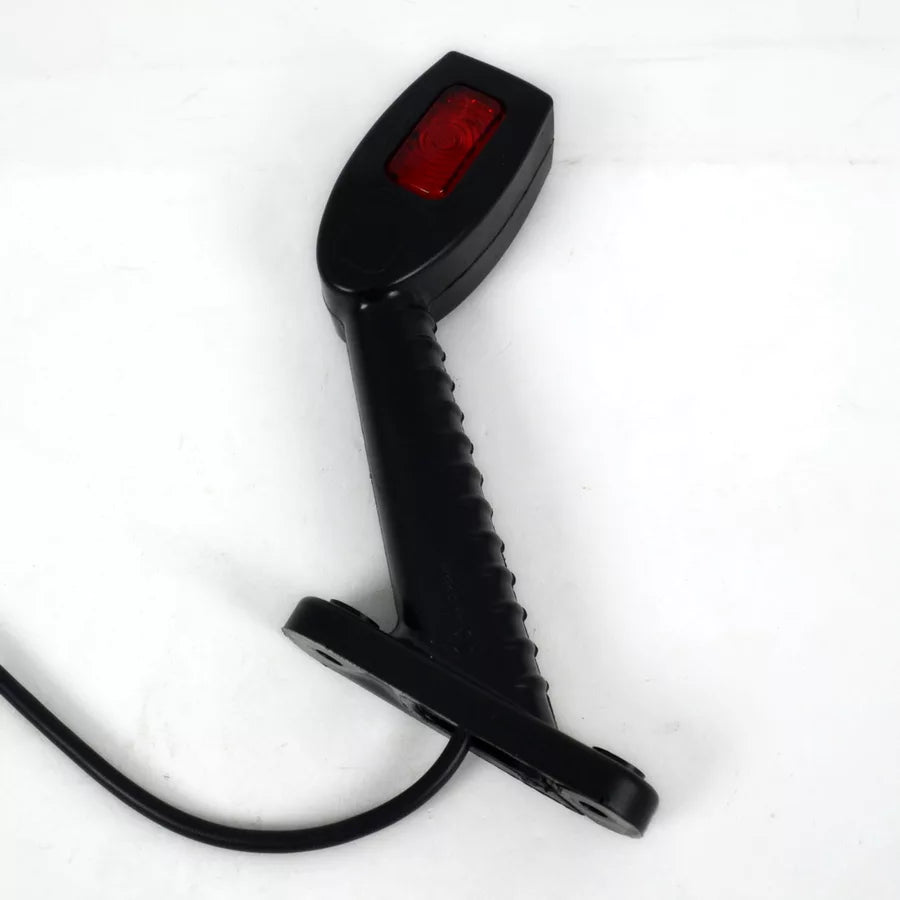 LED рогче косо, жълта/бяла/червена светлина, дясно - 12/24V