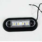 LED габарит със скоба за вграждане, преден, бял - 12/24V
