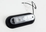 LED габарит със скоба за вграждане, преден, бял - 12/24V