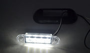 LED габарит със скоба за вграждане, преден, бял - 12/24V