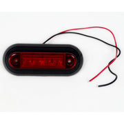 LED габарит със скоба и за вграждане, заден, червен 12/24V