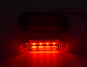 LED габарит със скоба и за вграждане, заден, червен 12/24V
