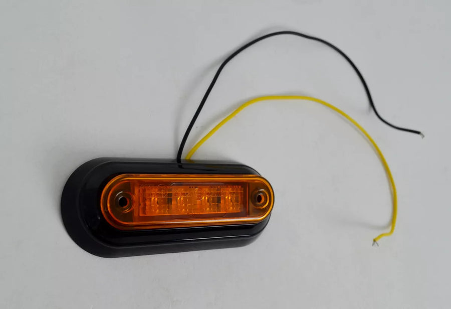 LED габарит със скоба или вграждане, страничен, 12/24V - Жълт