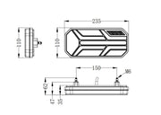 Комплект LED Диодни Стопове, Динамичен Мигач, 7 Функции, 12/24V