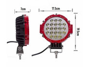 63W LED Мощен диоден фар,Червен, прожектор халоген джип ATV 4х4 офроуд