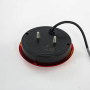 Кръгъл LED стоп с динамичен мигач, 10-30V, червено-жълто, е-маркиран