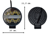 Тънък кръгъл LED халоген- прожектор, алуминий, 34 диода, 34W