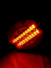 Кръгъл LED неон стоп с динамичен мигач  - 12/24V