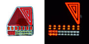 Десен LED неон стоп за ремарке, триъгълник, с динамичен мигач 12/24V