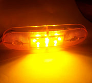 12V ЛЕД LED Оранжев Жълт Диоден Маркер Габарит Токос със 9 светодиода за камион ремарке бус ван каравана платформа