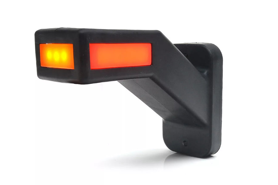 Тройно диодно LED рогче - ляво, НЕОН ЧЕРВЕНО/БЯЛО/ЖЪЛТО, 12/24V