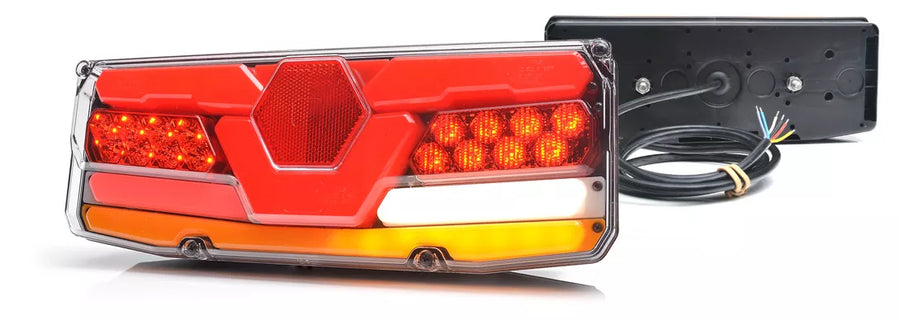 Диоден LED стоп, НЕОН, с динамичен мигач, десен, 12/24V