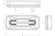 Диоден LED стоп СИМЕТРИЯ, НЕОН, с динамичен мигач, десен = ляв,12/24V
