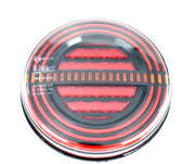 LED НЕОН стоп с 3 кръга и динамичен мигач, кръгъл 12/24V