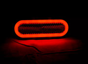 Неон ADR LED габарит, овал с 20 диода, 12/24V - червен
