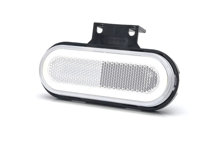 Неон ADR LED габарит, овал с 20 диода, 12/24V - бял