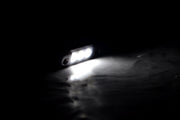 Габарит с 3 диода, черен с бяла светлина, Black, опушен - LED