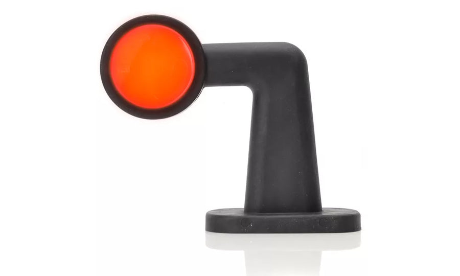 Неон LED рогче, ляво, 12/24V, червено/бяло, криво