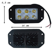 LED халоген - прожектор за вграждане,  6 диода, 18W
