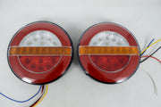 Ляв LED стоп хамбургер, с динамичен мигач, 12-24V - ЧЕРВЕНО-БЯЛО